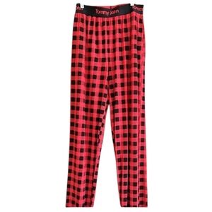 Tommy John Red Plaid Pajama Pants, Size Medium